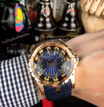 Copy Roger Dubuis Excalibur Knights Of The Round Table II watch Rose Gold